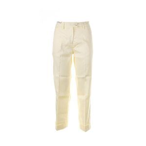 RE-HASH Women's Cropped Straight Leg Pants with Cuffed Hem Women YELLOW